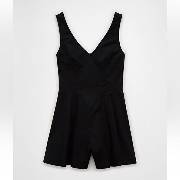AE Poplin Corset Romper - Picture 1 of 10